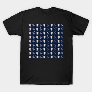 Capricorn Zodiac Cat Pattern T-Shirt